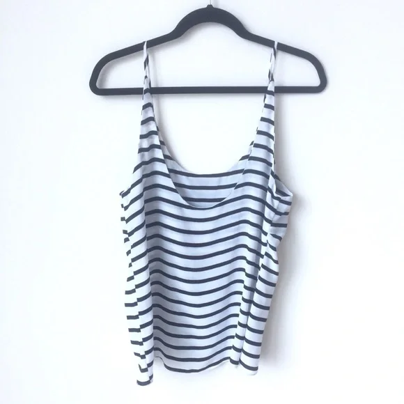 Silk B&W stripe camisole - Picture 2 of 6
